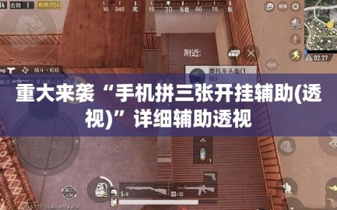 重大来袭“手机拼三张开挂辅助(透视)”详细辅助透视