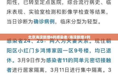 北京海淀新增6例感染者/海淀新增2例