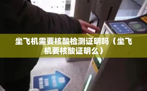 坐飞机需要核酸检测证明吗（坐飞机要核酸证明么）