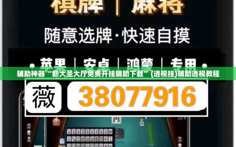 辅助神器“新大圣大厅免费开挂辅助下载”(透视挂)辅助透视教程