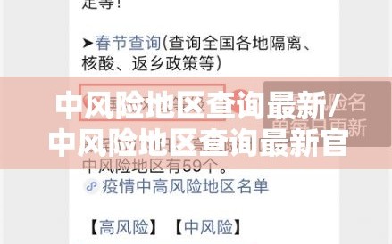 中风险地区查询最新/中风险地区查询最新官方