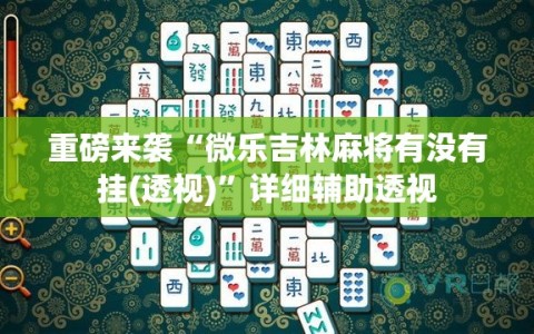 重磅来袭“微乐吉林麻将有没有挂(透视)”详细辅助透视