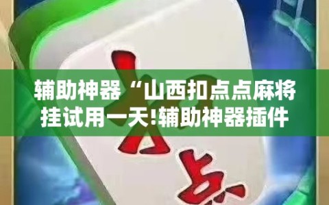 辅助神器“山西扣点点麻将挂试用一天!辅助神器插件下载