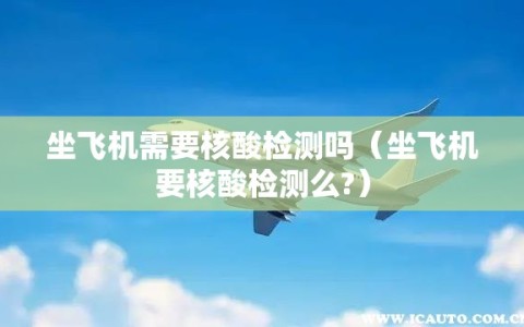 坐飞机需要核酸检测吗（坐飞机要核酸检测么?）