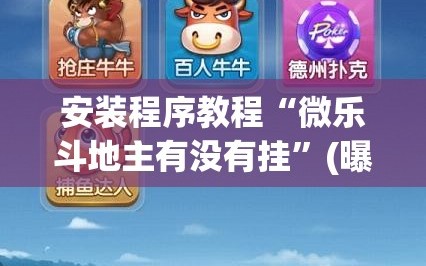 安装程序教程“微乐斗地主有没有挂”(曝光透视必备猫腻)