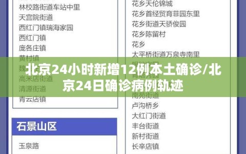北京24小时新增12例本土确诊/北京24日确诊病例轨迹