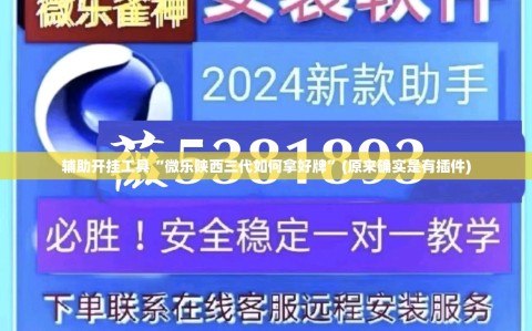 辅助开挂工具“微乐陕西三代如何拿好牌”(原来确实是有插件)