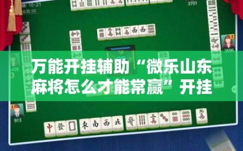万能开挂辅助“微乐山东麻将怎么才能常赢”开挂详细安装教程