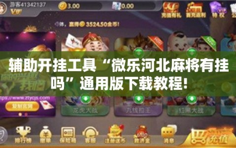辅助开挂工具“微乐河北麻将有挂吗”通用版下载教程!