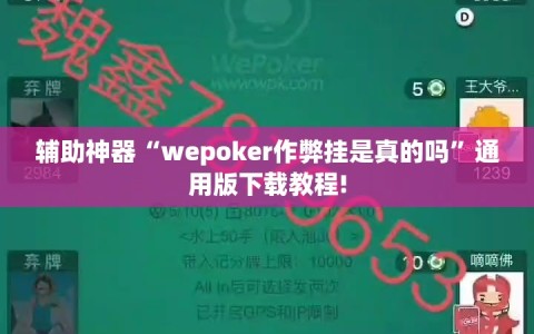 辅助神器“wepoker作弊挂是真的吗”通用版下载教程!