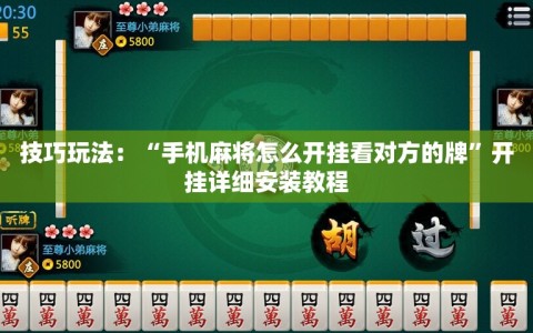 技巧玩法：“手机麻将怎么开挂看对方的牌”开挂详细安装教程